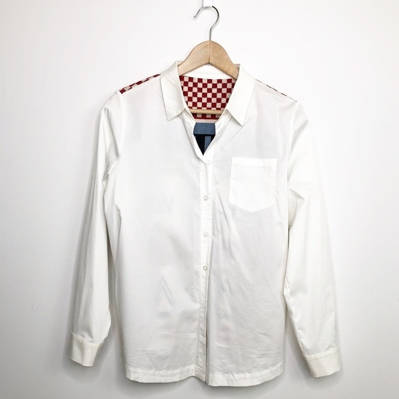 EUROPEAN Staton Autum Gentle Genle woman button down shirt with sweater back - Picture 9 of 14